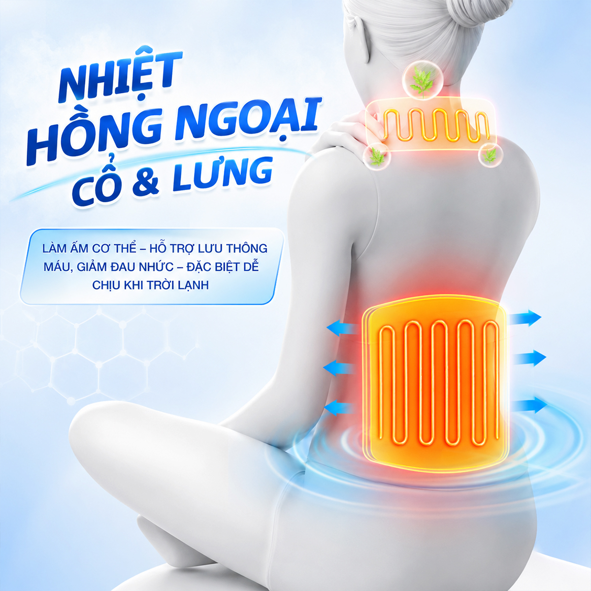 Nệm massage toàn thân OKACHI JP-M811 Dòng Cao Cấp (Dày 7cm)